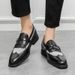 Suitable For All Seasons Large Business Size 38-46 Men's Slip-On Loafers British Formal Leather Shoes_vogvips.com