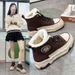 High Top Cotton Shoes For Women, Winter Plush Sports Shoes For Women, Korean Version For Students, Snow Boots_vogvips.com