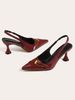 Style Wine Red Lady Pointed Stiletto Heels Patent Leather All Fashion Simple Backstrap Sandals_vogvips.com
