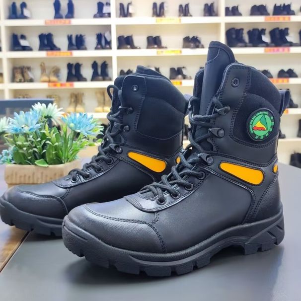European Warm Series New Firefighting Forest Fire Combat Boots High-top Fireproof Training Outdoor Rescue Men_vogvips.com