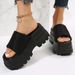 Demonia Thick Soled Shoes Fashionable And Comfortable Open Toe Wedge Sandals For Women Platform Sole Stylish Lightweight High Heeled Sandals_vogvips.com