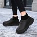 Winter Cotton Thick Sole Outdoor Fur PLUSH EVA Slippers For Men Indoor Women's Waterproof Shoes Chef Shoes Non-Slip_vogvips.com