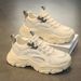 Men's Summer Mesh Breathable Youth Sports Non-Slip Casual Thick Sole Height Increasing Running White Dad Trend Shoes_vogvips.com