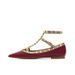 Flat Rivet Single Pointed Chunky Heel Women's Small Leather Shoes 2022 Closed Toe Sandals For Women_vogvips.com