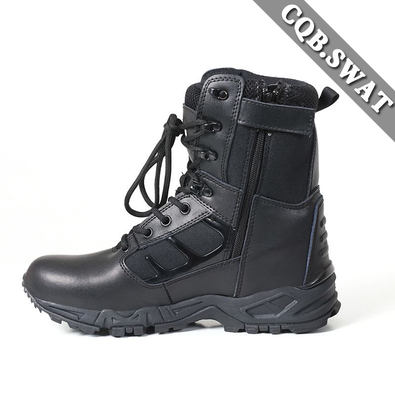 Combat Boots Mountaineering Hiking Camping Training Shoes Black High-top Tactical Boots_vogvips.com