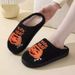 New Halloween Pumpkin Cartoon Warm Autumn Winter Cotton For Men And Women Couples Home Indoor Comfortable Slippers_vogvips.com