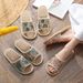 Summer Bedroom Thick Bottom Flower Linen Women Men Couples, Non Slip And Wear Resistant Household Cloth Slippers For_vogvips.com
