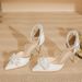 Women's Shoes Elegant Business Wedding Party French White High Heels Women's Stiletto Lace Wedding Dress Wedding Bride Main Wedding Dress Single Shoes_vogvips.com