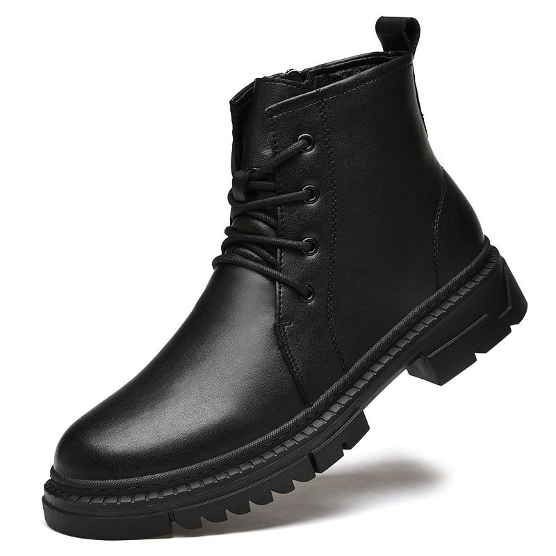 Martin Boots Men's High-top Men's Shoes High-top Men's Trendy Leather Shoes Fleece Tooling Boots_vogvips.com