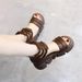 Soft Leather Hollowed-out Roman Sandals Women's Open-toed Rear Zipper Lightweight Platform Bag And Fish Mouth Sandals_vogvips.com
