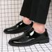 Men's Classic Oxford Dress Shoes – Business Casual Leather Shoes For Wedding & Office – Slip-Resistant Comfortable Formal Shoes For Men (Black)_vogvips.com