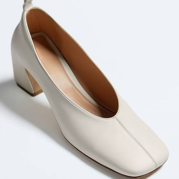 Retro Square Toe Women's Genuine Leather Shoes High Heels Versatile Commuting Spring Autumn New Style_vogvips.com
