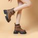 Martin Boots Women's Thick-soled Retro Heightening 7cm Side Zipper Locomotive Sweet Cool Casual Knight Short Boots_vogvips.com