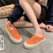 Canvas Shoes Women's One-pedal Fisherman Lazy Single Shoes Platform Casual Women's Board Shoes_vogvips.com