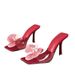 Summer New Flower-decorated Open-toe High-heeled Sandals For Women, Fashionable European And American Style Trendy_vogvips.com