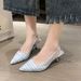 French-style Elegant High-heeled Closed-toe Sandals For Women, 2024 New Summer Model, Stiletto Pointed Toe Slip-on_vogvips.com