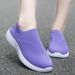 Breathable Knitting Platform Sneakers Women Comfort Soft Sole Non-slip Sports Woman Light Flat Heel Casual Shoes Ladies_vogvips.com