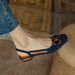 French-style Low-heeled Retro Closed-toe Women, 2026 Summer New Model, Backless With Horsebit Buckle, Suede Strap_vogvips.com