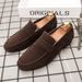Men Dress Shoes Loafers Suede Pointed Toe Low Heel Fashion Business Casual Breathable Wedding Daily Dress Shoes Zapatos Hombre_vogvips.com