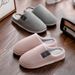 Large Size Cotton Slippers For Men, Couples, Home Use Cotton Shoes, Anti Slip And Warm Slippers, Autumn And Winter Indoor Plush Slippers, Winter_vogvips.com