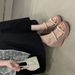 French-style Fairy-like Thick-soled Slip-on For Women, Summer Outdoor Wear, 2025 New Model, Simple Satin Chunky Heel_vogvips.com