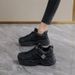 2024 Spring Lace-Up Thick Bottom Vulcanize White Platform Women's Sneakers Woman Pu Leather Wesh Breathable Sports Shoes_vogvips.com