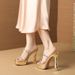 9696-6 New Style Chunky Heel High Heels For Women, Transparent Rhinestone Single Shoes, Waterproof Platform Sandals,_vogvips.com