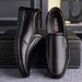 Leather Shoes Men, Genuine Leather For Business, Summer Leisure, Middle-aged And Elderly People, Soles, Soft Leather,_vogvips.com