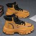 European Warm Series Men's Martin Spring Breathable High-top British Style Work Outdoor Hiking Desert Combat Yellow Boots_vogvips.com
