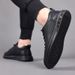 Euro Step Men's Korean Style Low-top Lace-up Sneakers Cowhide All-season Trendy Casual Leather Shoes_vogvips.com
