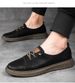 Round Head Lace-up Men's Small Leather Shoes Thick Sole Large Size Casual Shoes Men's Shoes_vogvips.com