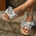 Women's Fashion Trend Features Bow Knot Anti Slip, Wear Resistant, Comfortable Beach Outdoor College Flat Heel Slippers_vogvips.com