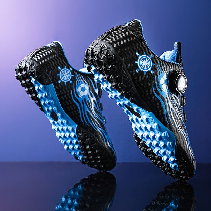 Cristiano Ronaldo Professional Soccer Shoes Men With Rotating Buckle, Breathable Children Teenagers, Boys' TF Cleats For_vogvips.com