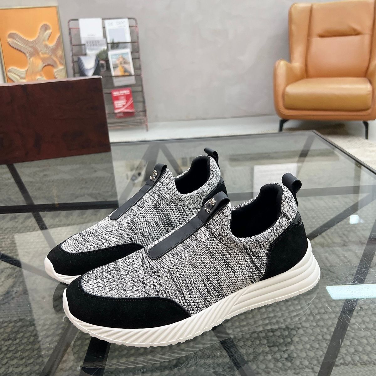 Slip-On Knitted Mh Breathable Solid Color Casual Sports Fashion Comfortable Sweat-Absorbing Versatile Trendy Men's_vogvips.com
