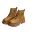 Women Trainers Flats Sneakers Thick Soled Martin For Women Autumn Winter Height Increasing Yellow Comfortable Lightweight Slimming Genuine_vogvips.com