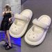 2026 New Summer Women's Slippers Eva French Mary Jane Thick-soled Shit-stepping Bag Head Cool Slippers Hole Shoes_vogvips.com