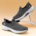 Men Fly Woven Breathable Walking Sneakers, Large Size Up To 46 Lightweight Casual Sports Footwear For Elderly Daily Wear_vogvips.com