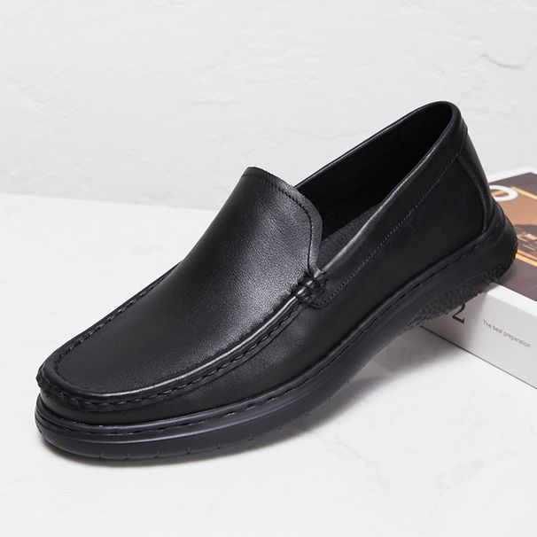 New cowhide wear-resistant anti-slip line men's leather shoes_vogvips.com