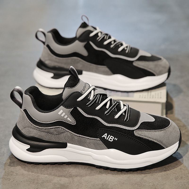 Men’s Shoes new trendy brand leather sports shoes men's running casual teenager dad trendy shoes_vogvips.com