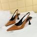 Women's Shoes Wine Glass Heel High Heel Shallow Mouth Small Square Head Hollowed Out Back Strap Empty Single Shoes_vogvips.com