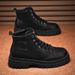 European Warm Series Men's Martin Autumn Genuine Leather Waterproof Mid-Top Sports Shoes British Style Outdoor Hiking Work Boots_vogvips.com