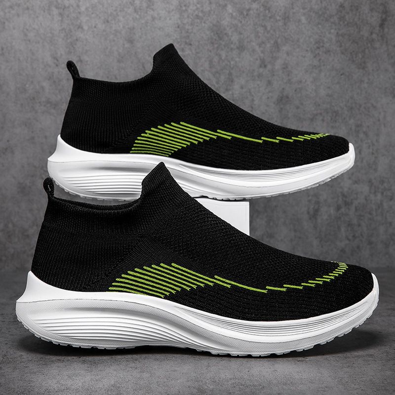 Men's Flying Weave Mesh Shoes Large Size Men's Shoes Casual Shoes Mesh Shoes Elastic Couple Mesh Sports Shoes Vacation Walking Shoes_vogvips.com