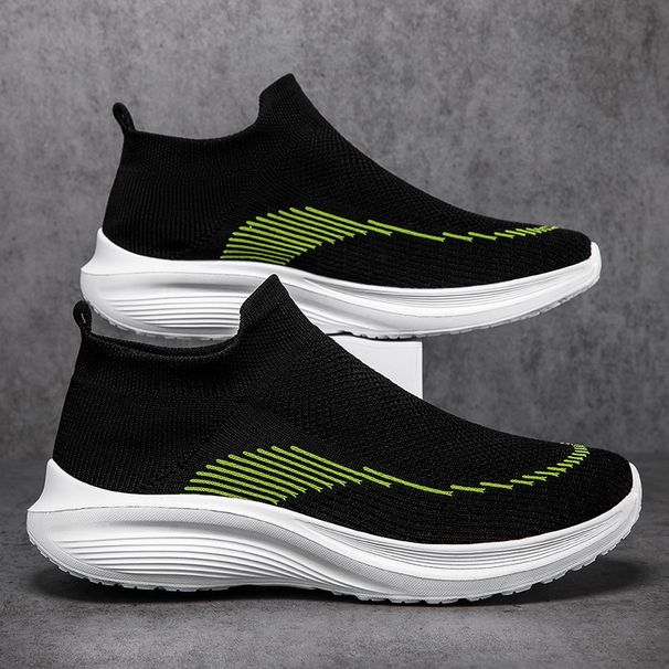 Men's Flying Weave Mesh Shoes Large Size Men's Shoes Casual Shoes Mesh Shoes Elastic Couple Mesh Sports Shoes Vacation Walking Shoes_vogvips.com