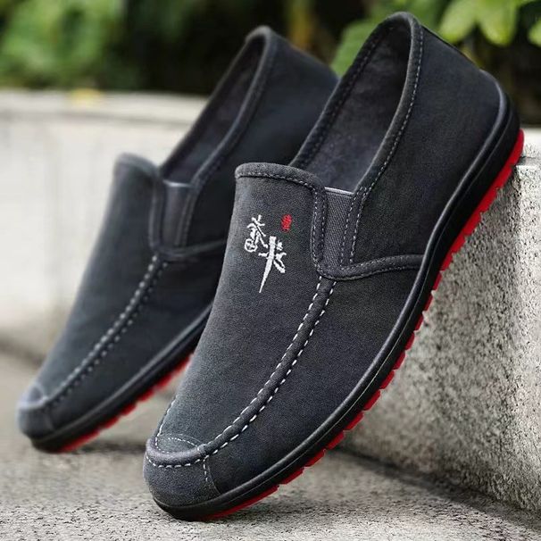 Cloth Shoes For Men Casual Slip-On Breathable Canvas Spring Autumn New Style Suitable For Work Young And Old_vogvips.com