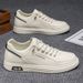 Men's Casual Slip-On Sneakers - Breathable Lightweight Round-Toe Shoes For Spring Summer Fall (White, Black, Beige)_vogvips.com