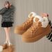 Fleece High-top Casual Shoes For Women 25 Winter New Style Warm Cotton Shoes_vogvips.com