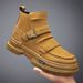 Men's Classic High-Top Martin Boots - Waterproof PU Leather, Slip-Resistant Rubber Sole, Comfortable Cushioning & Height Increase (3-5cm) - Casual_vogvips.com