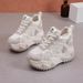 Women's 12cm Thick Heel Dad Shoes For Small Stature Growth 2025 Autumn New Sports Shoes German Training Casual Shoes_vogvips.com