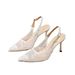 New In Stock: French Lace Embroidered Mesh Closed-toe Sandals, Comfortable Sandals For Weddings And Banquets, Foreign_vogvips.com