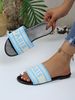 plus Size Flat Slippers for Women Casual round Toe Single Strap Slip-On Home Comfortable Sandals in Various Colors_vogvips.com